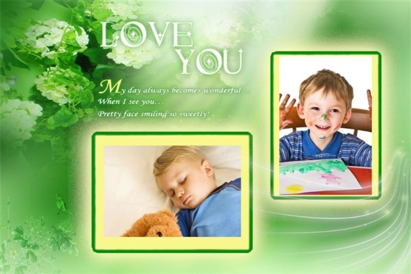 Family photo templates Flowers Speaking